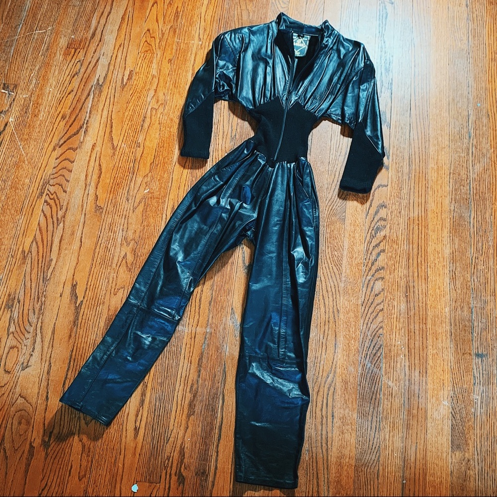 Vintage Deadstock 1980’s Leather JumpSuit